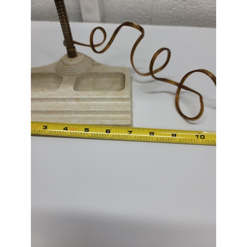 Vintage Fiberglass Plastic Gooseneck Table Desk Student Lamp Cone Shade - Picture 4 of 10